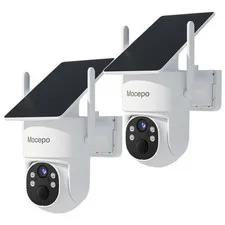 Solar Security Cameras Wireless Outdoor 5G&2.4G, 4MP 360° PTZ Wireless Camera...