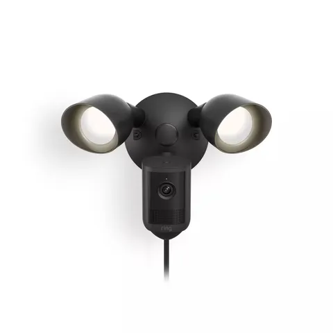 Ring - Floodlight Cam, Wired (newest model) Wide-Angle Retinal 2K Video, 6x...