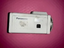 Vintage Panasonic black-and-white CCTV security camera model WV-BP514