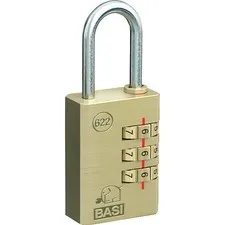 Basi 6220-2500 Combination Lock Waterproof Steel Lock Black