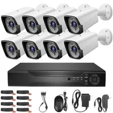 1080P Full HD Outdoor Security Camera System Kit, 8 Pack Smart Home 8CH DVR 4K