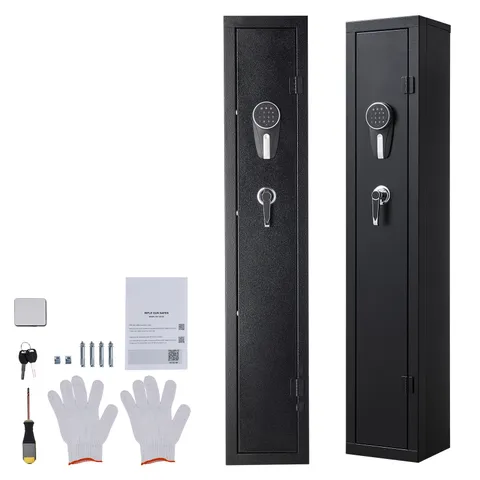 Uimoso Secure Gun Storage with Digital Lock & Adjustable Racks, Assembly Needed