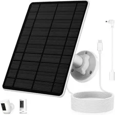 Solar Panel for Ring Camera,Dustproof Waterproof 5W Solar Panel,13FT Long Cable