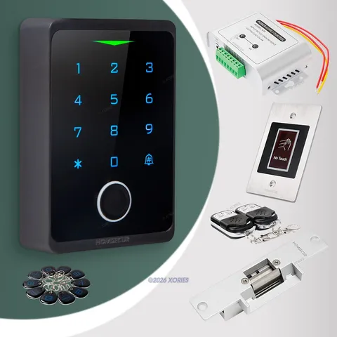 HOMSECUR Weatherproof WIFI Fingerprint RFID Access Control Set Lock APP Unlock