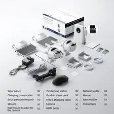 Solar Powered Security Cameras Wireless Outdoor, 4MP Camera