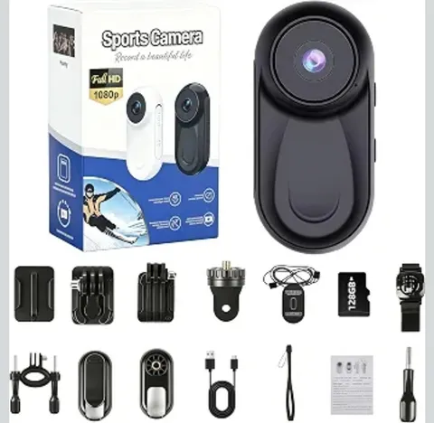 4K Thumb Action Camera, HD Sports Camera, Digital Image Stabilization, Automatic
