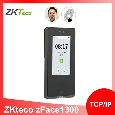 ZKTeco zFace1300 Fingerprint Facial Recognition Time Attendance Control System