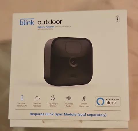 Blink Outdoor Add-On Wireless Wi-Fi 1080p Camera Motion 2-Way Audio Black
