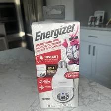 Energizer Smart Camera Wi-Fi Indoor Outdoor Fits Bulb Socket EOP1-1001-5GW New