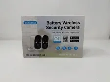 4MP Security Cameras Wireless Outdoor, Color Night Vision Camera 2-Pack