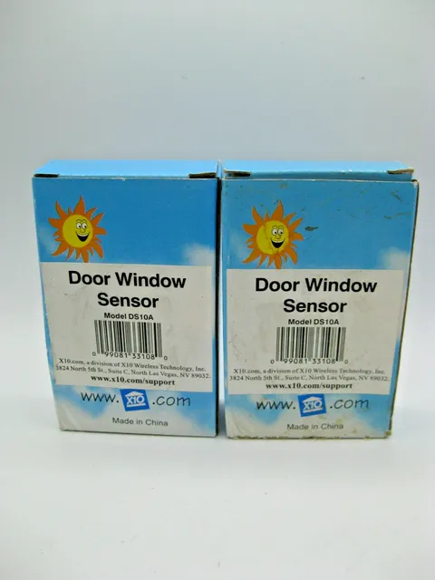 Two X10 Door Window Sensors Model DS12A  Powerhouse X-10 security - New!