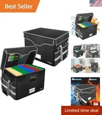 Portable Fireproof Document Organizer - Waterproof with Lock for Home Office