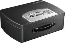 Sentrysafe Portable Black Safe Box with Digital Keypad Lock, Small Steel Travel