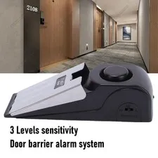3 Adjustable Sensitivity Door Stop Alarm For Home Office Security