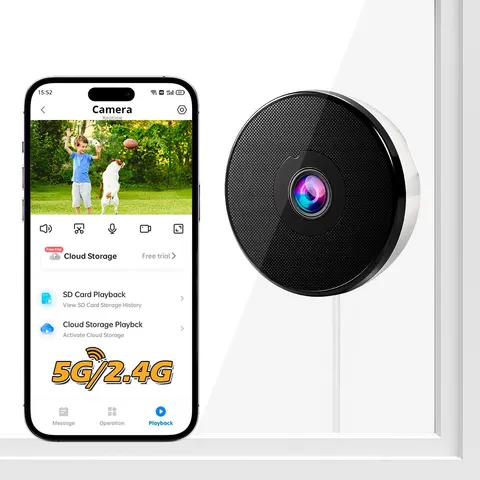 2.4G WIFI Window Camera 4MP Indoor Cameras for Home Security Easy Quick Install