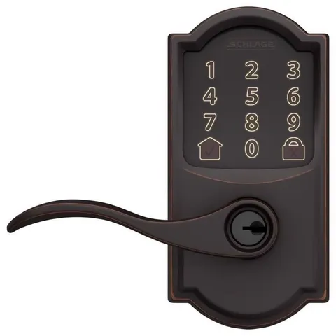 Schlage Encode Aged Bronze Metal Wi-Fi Deadbolt With Accent Lever