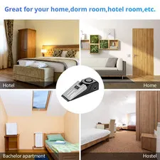 2X Door Stop Alarm with 120dB Siren Home Security Portable Security Door Stopper