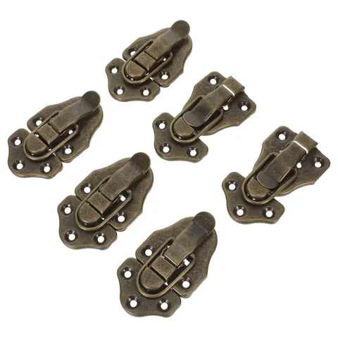 6pcs Hasp Clasp for Toolbox: Wood Box Toggle Latches Hasp Clasp - Metal Toolbox