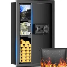 Large Fireproof Wall Safes Between the Studs, Heavy Duty Fire Wall Security S...