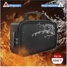 Fireproof Money Organizer Bag with Lock
