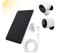4W Solar Panel for SimpliSafe Outdoor Security Camera Series 2 Micro USB/USB-C