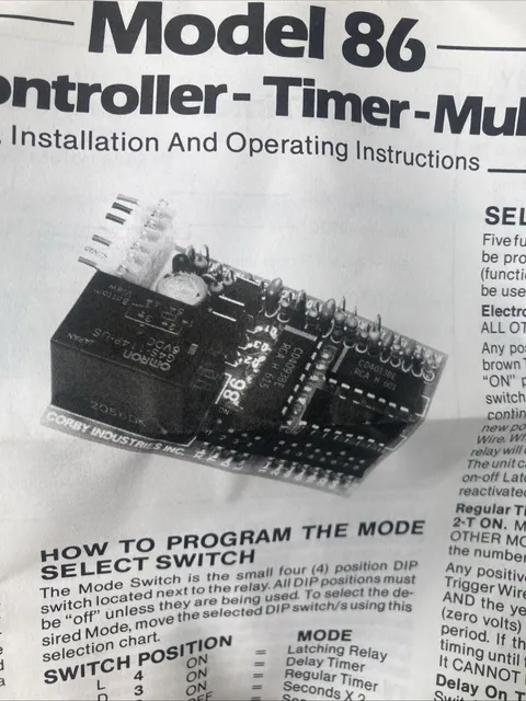 Corby 86 Digital Controller Timer Multimodule