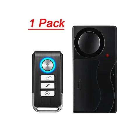 Elecpow 110dB Wireless Door Window Vibration Alarm Anti-Theft Bike Security Remo