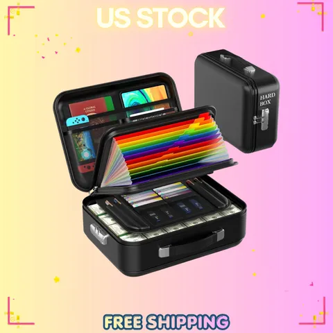 Fireproof Document Box, Waterproof Safe Box with Combination Lock