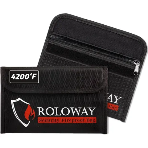 Fireproof Bag Non-Itchy Silicone Protective Wallet for Cash Passports Keys