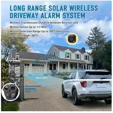 Long Range Solar Driveway Alarm System - 1/2 Mile Range