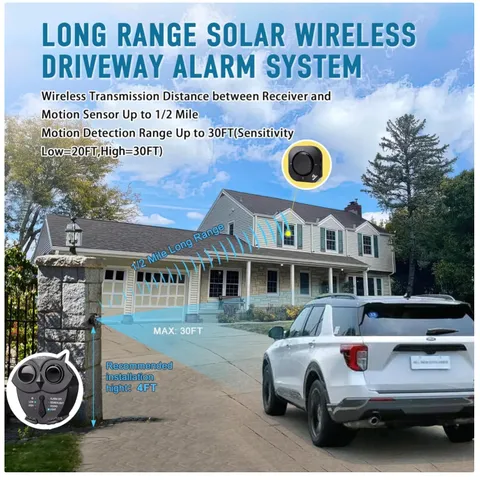 Long Range Solar Driveway Alarm System - 1/2 Mile Range