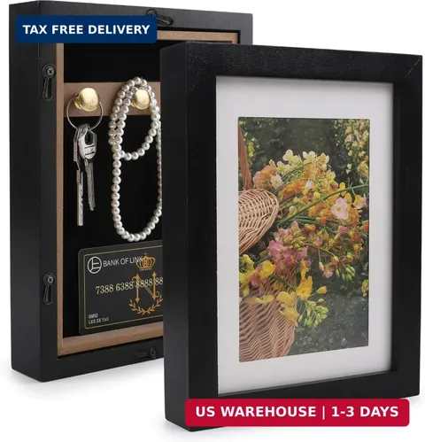 Diversion Safe 6.5"x8.5" Picture Frame Safe with Secret Compartment for Valuable