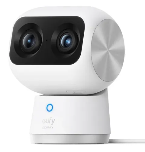 Security 4K Indoor Cam S350, No Subscription, Dual Cameras, 8× Zoom, 360° Covera
