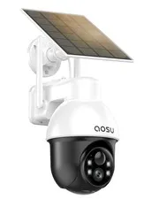 AOSU Solar Security Camera Wireless Outdoor with Panoramic PTZ, Human Auto Tr...
