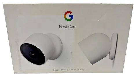 Google Nest Security Wireless Indoor Outdoor Cameras (Snow) 2-Pack Used Tested