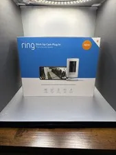Ring Stick Up Cam Plug-in, Indoor/ Outdoor, Motion Activated, White - SEALED