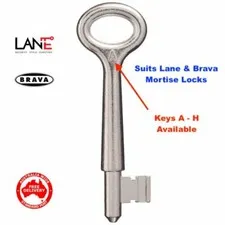 LANE 1000 & Brava Mortise Lock Precut Key (NEW SERIES) A - H  -YOU CHOOSE!