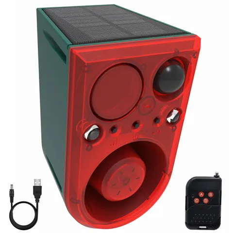Solar Motion Sensor Alarm: Solar Motion Detector 129db Super Loud Speaker, Ul...