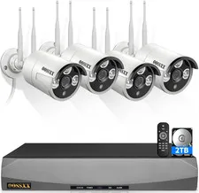 (2026 Update) Wireless Wifi Outdoor Security Camera System, IP67 Waterproof Dual