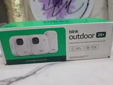 Blink Outdoor 2K+ Newest Model 2-Camera System + Sync Module White NEW 
