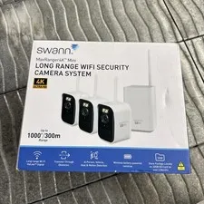 Swann MaxRanger Mini 4K Wireless Security System, 3-Pack