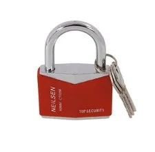 Padlock 60mm Chrome Plated Iron Anti Saw Anti Pick Pin Tumbler 3 Keys