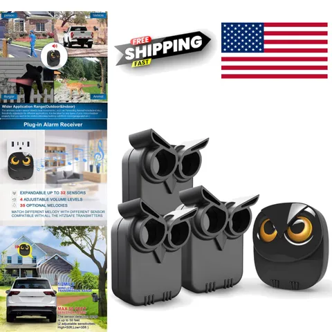 Weather Resistant Driveway Alarm System with 1 Receiver and 3 Expandable Sensors