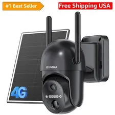 Outdoor 4G LTE Solar Security Camera - 2K Video, Waterproof, Smartphone Control