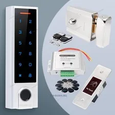HOMSECUR IP66 APP WIFI Fingerprint Access Control Set Electric Lock with keys