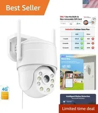 Smart 4G LTE Security Camera with Real-Time Alerts and 360-Degree Coverage