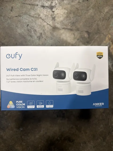 eufy Indoor Outdoor Security Cameras C31 - 2-Pack - New in Box