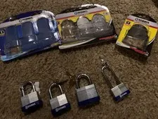Brinks Boron Steel PROMAX Security Pad Locks lot of 4 assorted sizes NOB