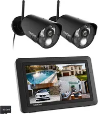 Wireless Security Camera System Air | 7" Touchscreen Monitor and 2 720P Cameras