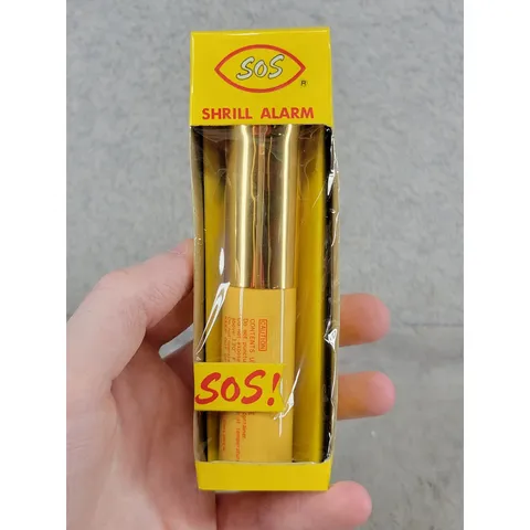 SOS Shrill Alarm Vintage Personal Security Handbag Pocket Size Gold Japan TO-MG